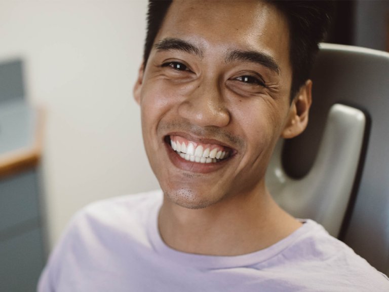 male dental patient smiling